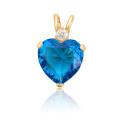 34224 Xuping projeto de moda de ouro de cobre jóias em forma de coração gemstone pingente para as mulheres
